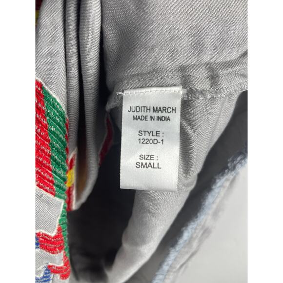 Judith March Boho Embroidered Frayed Hem Soft‎ Tunic Dress Size Small - Picture 9 of 10